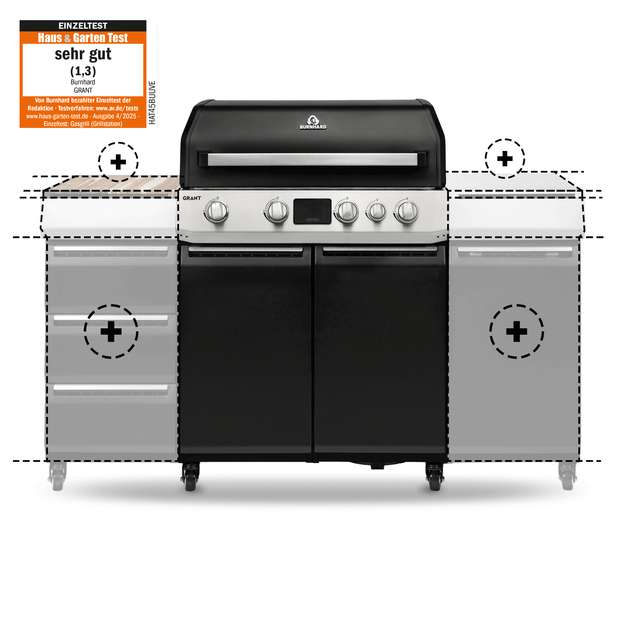 BURNHARD Grant Modularer Gasgrill 4-Brenner